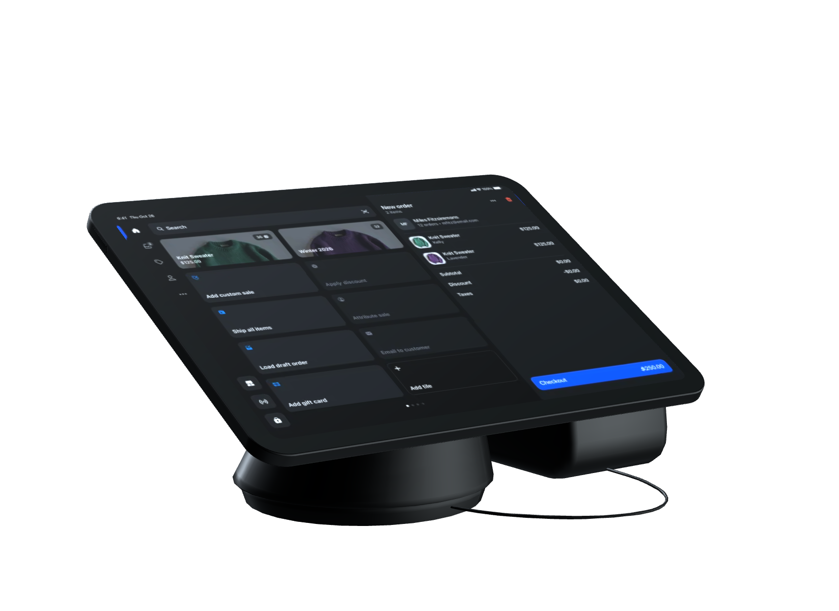 Interactive animation of Shopify’s point-of-sale hardware